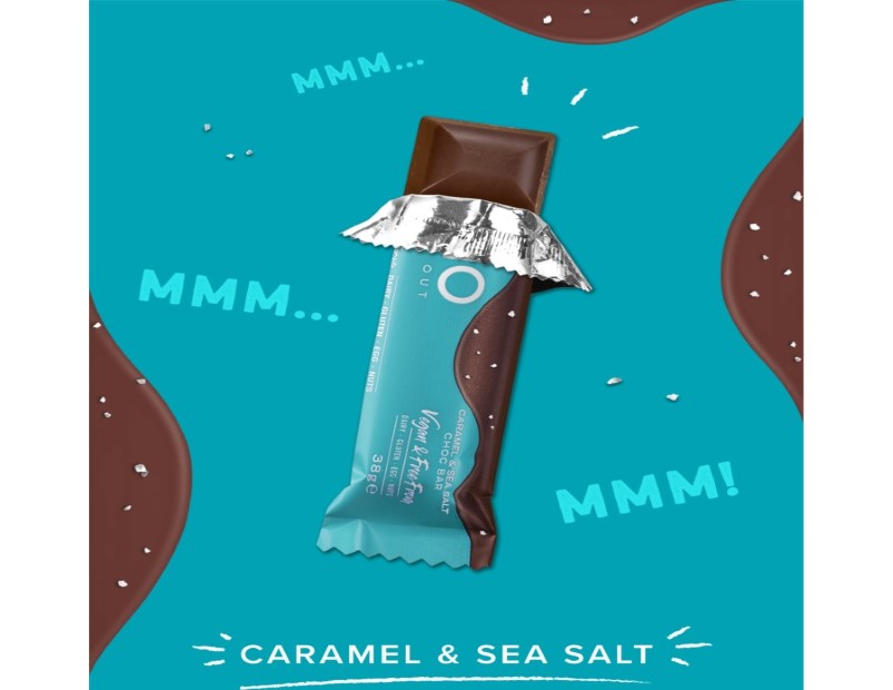 Nomo Caramel & Seasalt Chocolate Bar 38g - 3 Pack