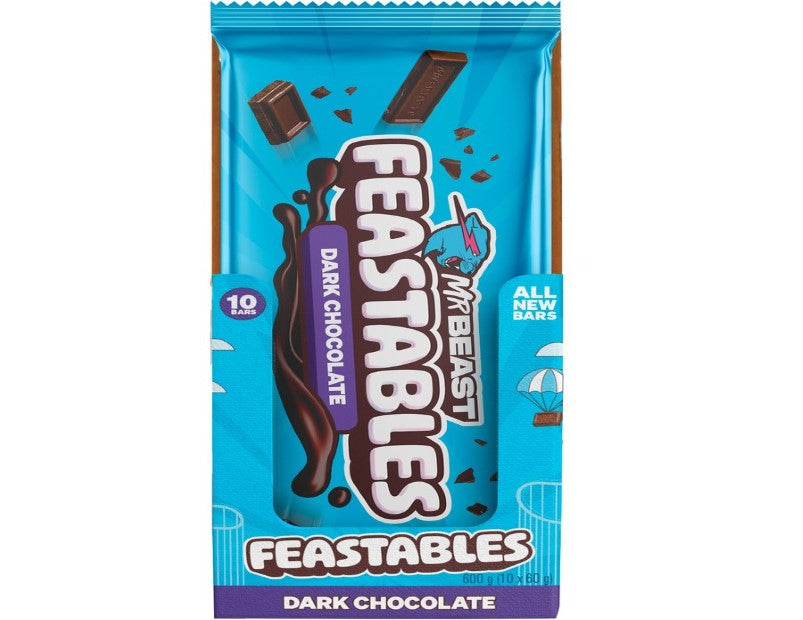 Mr Beast Feastables Dark Chocolate Bar 60g - 3 Pack