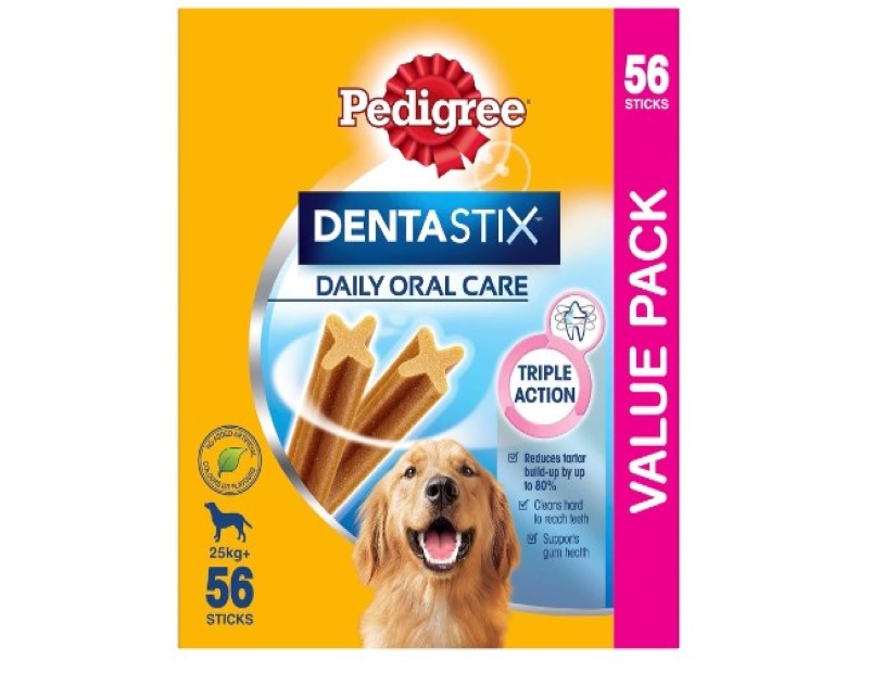 PEDIGREE DentaStix Large Dental Dog Treats Daily Oral Care 56 Sticks Value Pack