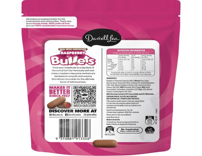 Darrell Lea Milk Chocolate Raspberry Bullets 204g - 2 Pack