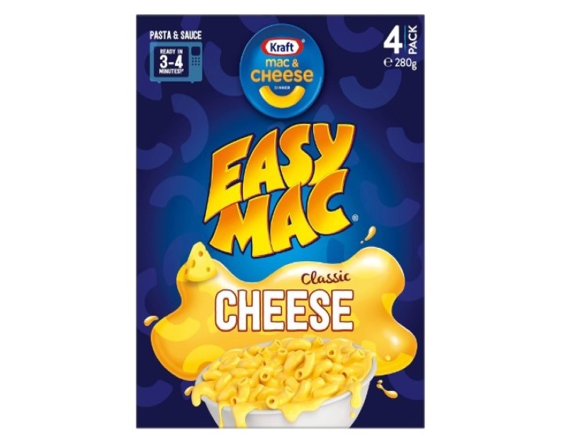 Kraft Mac and Cheese Original Pasta Easy Microwaveable Macaroni Instant Pasta Quick Meal 280g