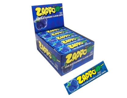 ZAPPO Sour Blue Raspberry Flavoured Chews - (Bulk Pack of 30 Sticks)