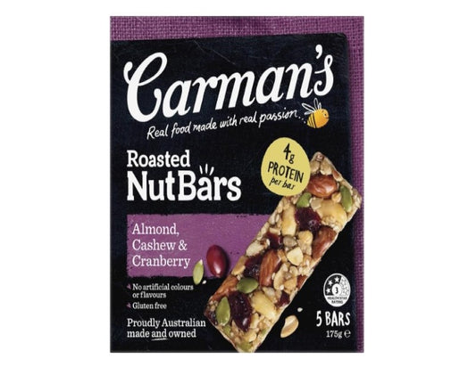 Carman's Nut Bar 175 g, Almond, Cashew & Cranberry