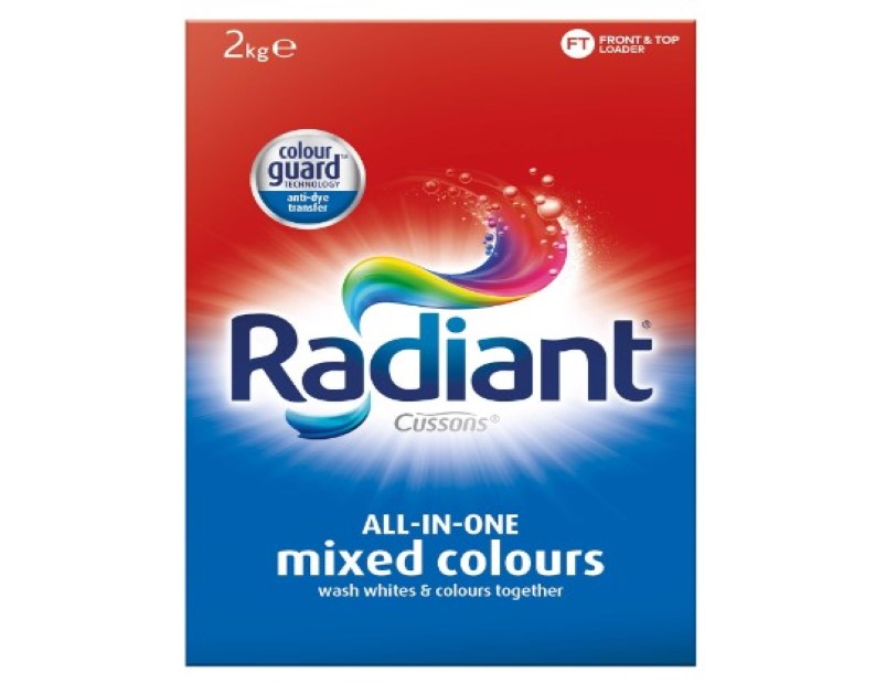 Radiant Washing Powder Laundry Detergent for Mixed Colours, 2kg