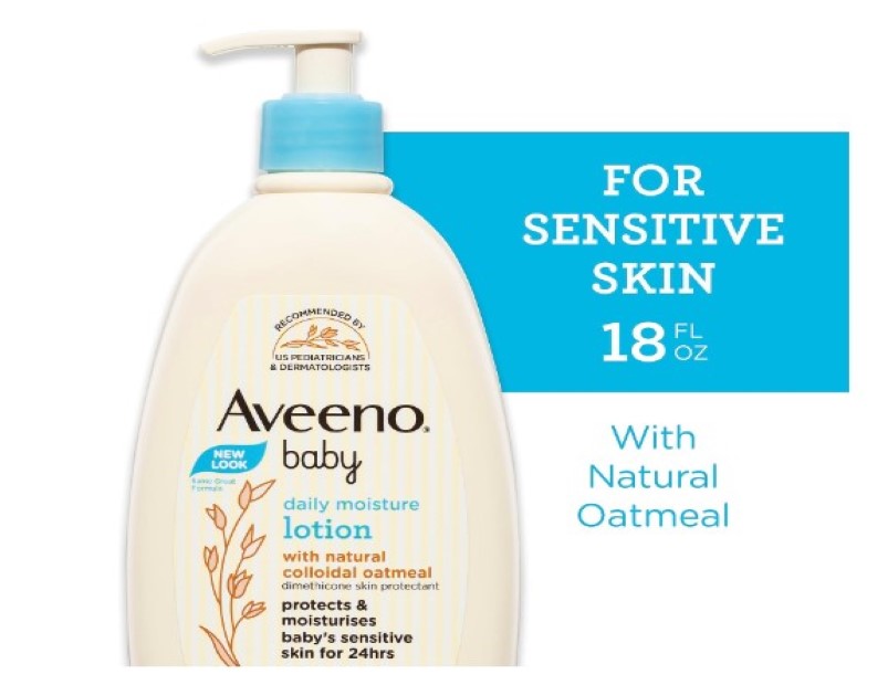 Aveeno Baby Daily Moisturising Fragrance Free Sensitive Moisturising Lotion 532ml | Perfect for dry sensitive skin| Moisturises & protects skin for 24 hours