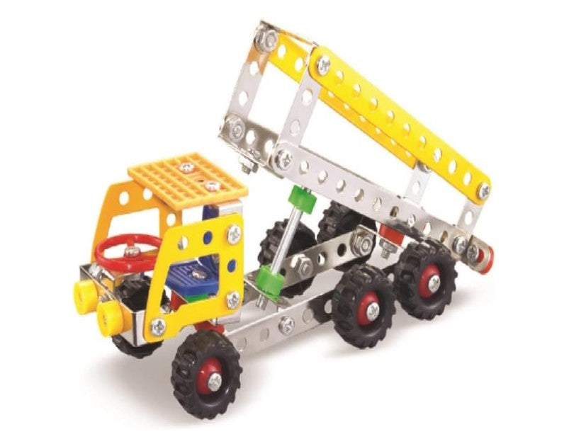 Construct IT Tip Truck - 129 Piece Tip Truck Construction Kit - STEM Toys for 8+ Year Olds - Build Your Own Metal Tip Truck