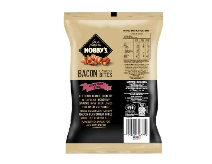 Nobby's Crispy Bacon Bite Snacks 40g - 3 Pack