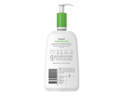 CETAPHIL Moisturising Lotion for Dry to Normal Skin 500ml, 48 Hour Hydration, Fast absorbing,Dermatologist Tested