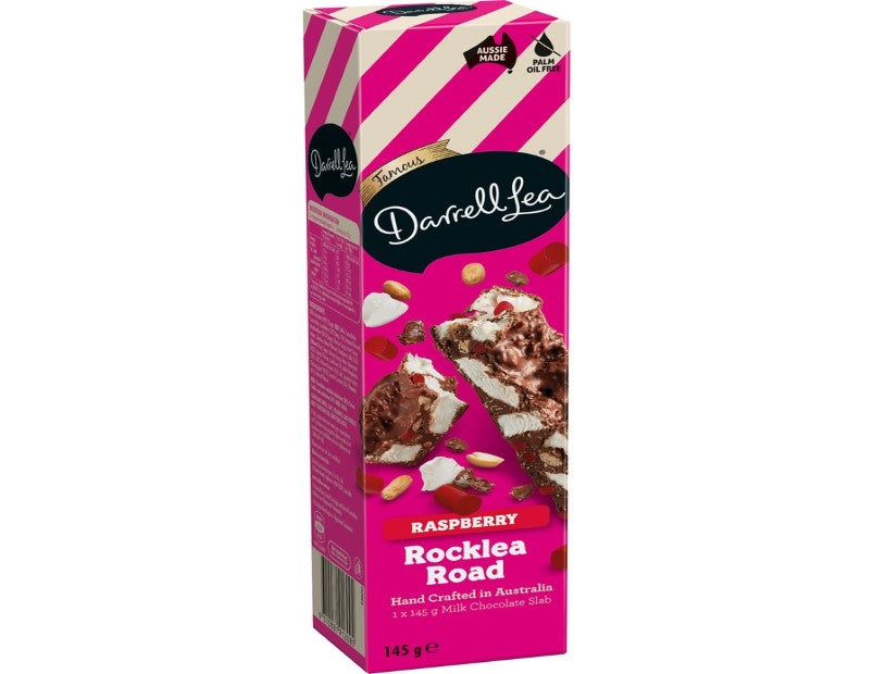 Darrell Lea Milk Chocolate Raspberry Rocklea Road 145g - 2 Pack