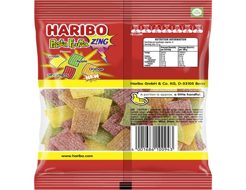 Haribo Pasta Frutta Candy 140g - 3 Pack