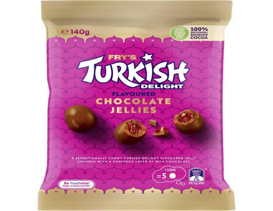 Cadbury Fry's Turkish Delight Flavoured Chocolate Jellies 140g - 2 Pack