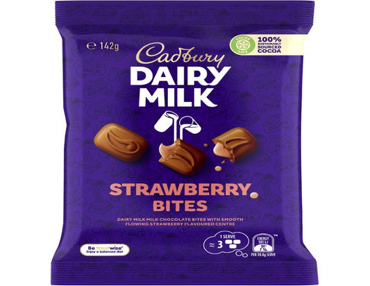 Cadbury Dairy Milk Stawberry Milk Chocolate Bites 142g - 2 Pack