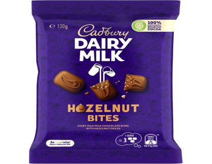 Cadbury Dairy Milk Hazelnut Milk Chocolate Bites 130g - 2 Pack