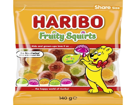 Haribo Fruity Squirts Candy 140g - 3 Pack