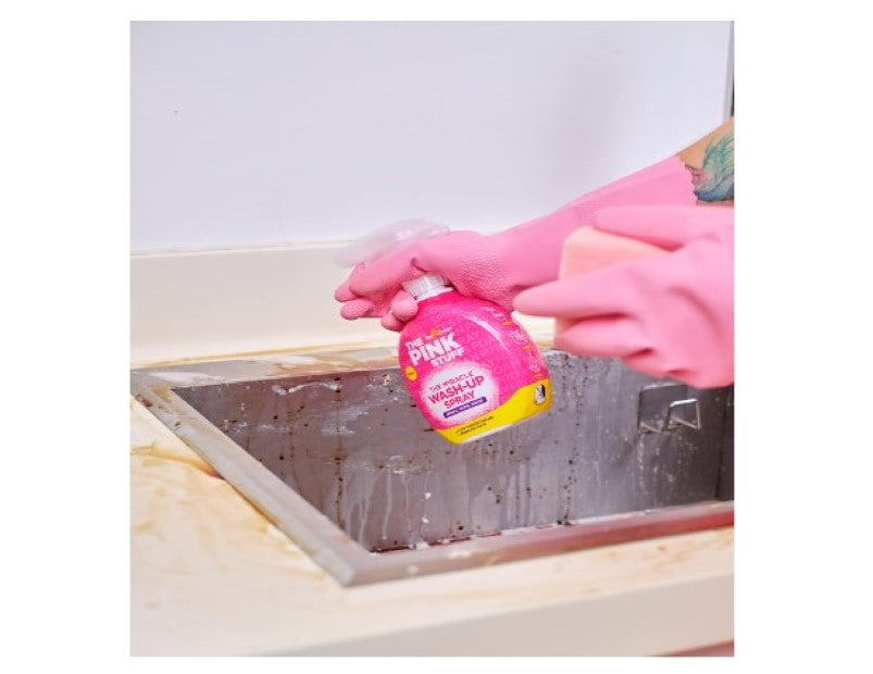 The Pink Stuff Miracle Wash Up Spray - Vegan Friendly Dish Washing Spray for Sparkling Clean Dishes and Surfaces