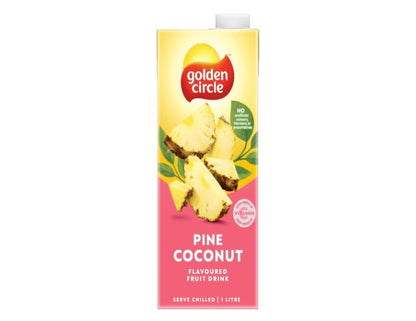 Golden Circle Pineapple and Coconut Fruit Drink Flavoured Tetra Drink Carton No Artificial Colours, Flavours or Preservatives 1L