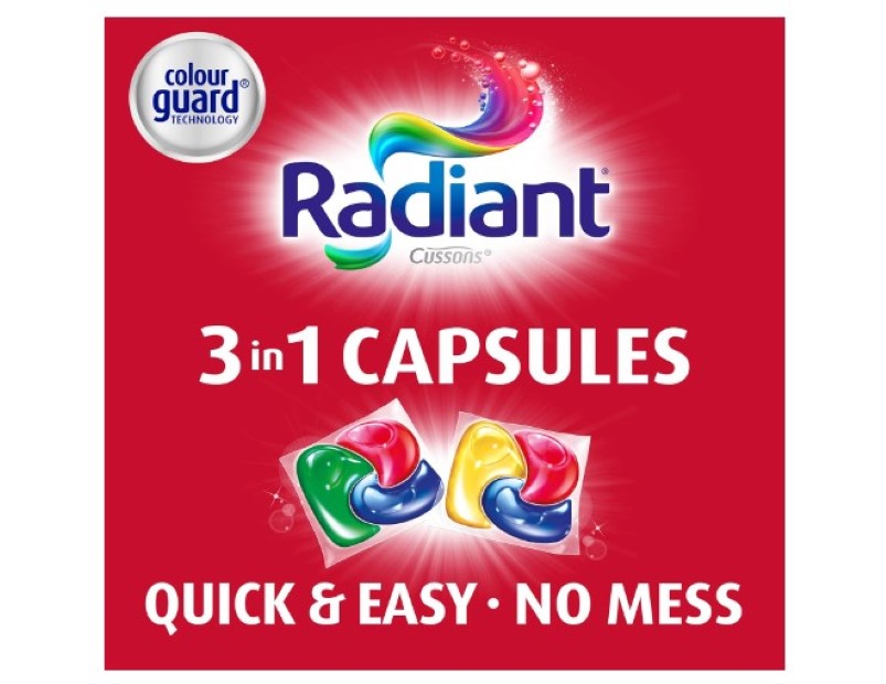 Radiant Colour Care 3 in 1 Laundry Detergent, 675 g (45 Capsules)