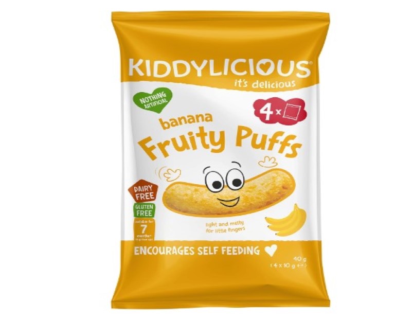 Kiddylicious Gluten-Free Banana Puffs Multipack, 40g (Pack of 3)