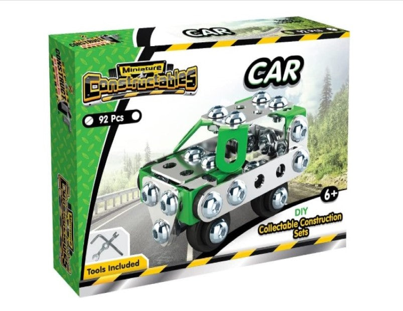 CONSTRUCT IT Miniature Constructables Car, Building Set, STEM Toys for 6+ Year Old, Build Your Own Car