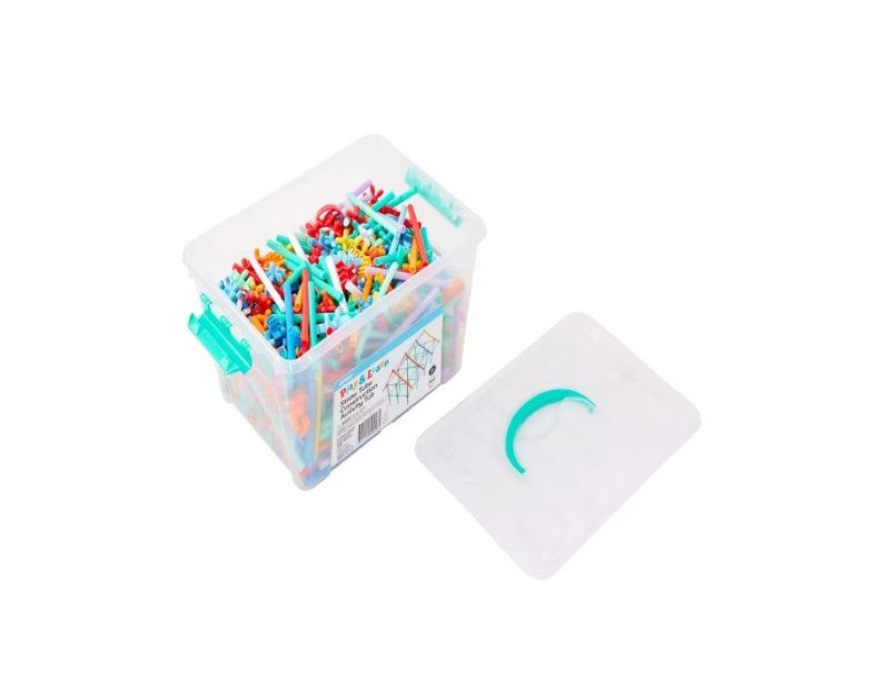 700 Piece Play and Learn Straw Tube Construction Activity Tub