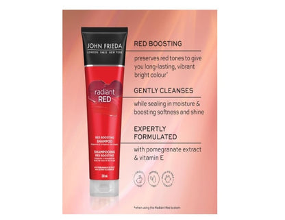 John Frieda Radiant Red Boosting Shampoo, 250 ml