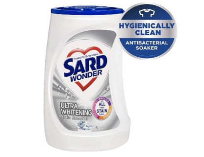 Sard Ultra Whitening Stain Remover Powder, In Wash Booster, Antibacterial Soaker, 1kg