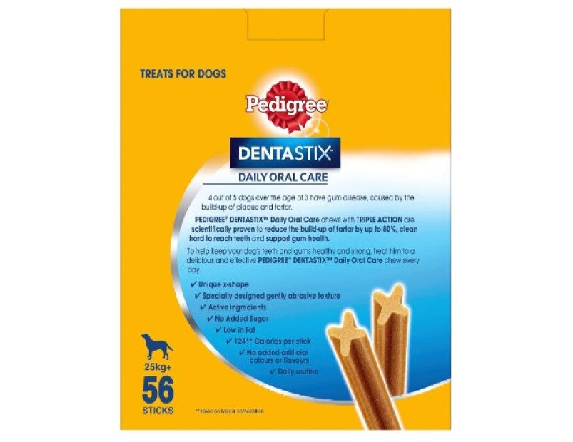 PEDIGREE DentaStix Large Dental Dog Treats Daily Oral Care 56 Sticks Value Pack