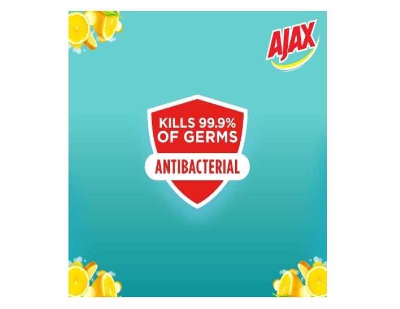 Ajax Hospital Grade Antibacterial Disinfectant Multipurpose Cleaner, 500mL, Lemon Cleanse Surface Spray