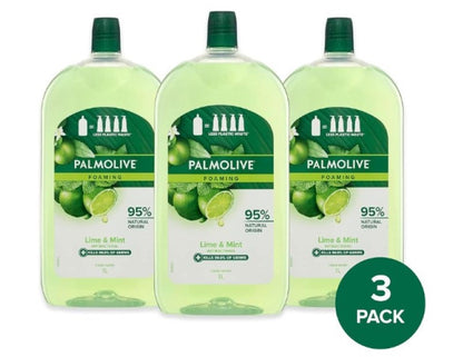 Palmolive Foaming Antibacterial Liquid Hand Wash Soap - Lime and Mint - 3L Refil