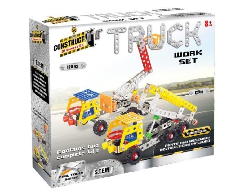 Construct IT Truck - 120 Piece Truck Construction Kit - Build Your Own Metal Truck