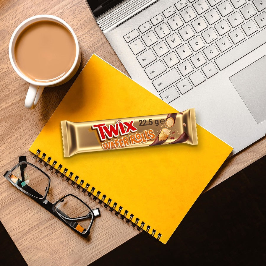 Twix Wafer Rolls Milk Chocolate Bar 22.5g - 5 Pack