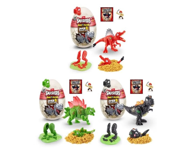 6 Piece Zuru Smashers Dino Island Egg - Assorted