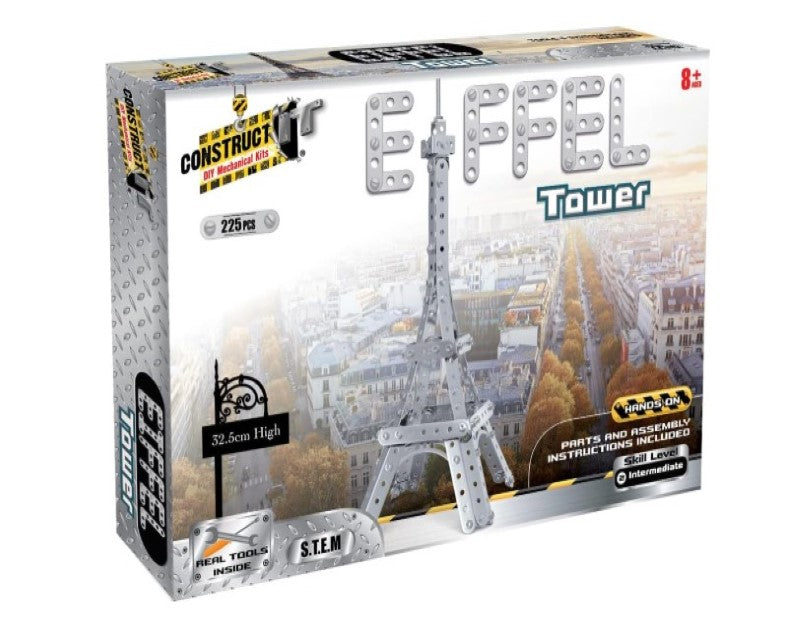 Construct IT Eiffel Tower - 225 Pieces Paris Monument Construction Set - STEM Education Toys for 8+ Year Olds - Build Your Own Eiffel Tower