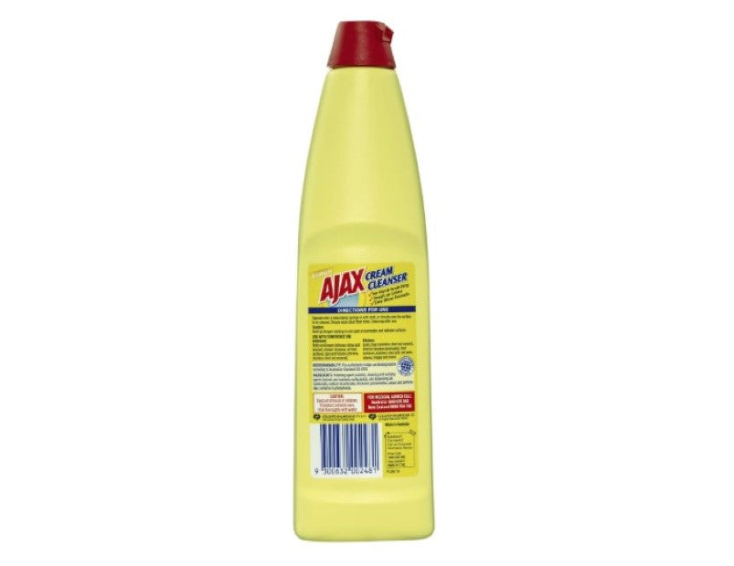 Ajax Cream Cleanser, 375mL, Lemon, Multipurpose Cleaner, Tough on Grime