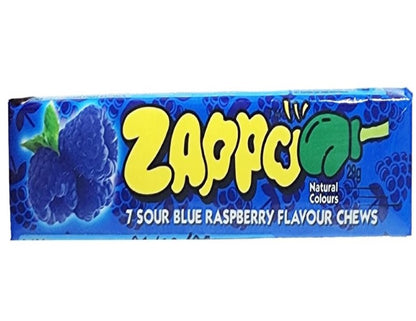 ZAPPO Sour Blue Raspberry Flavoured Chews - (Bulk Pack of 30 Sticks)