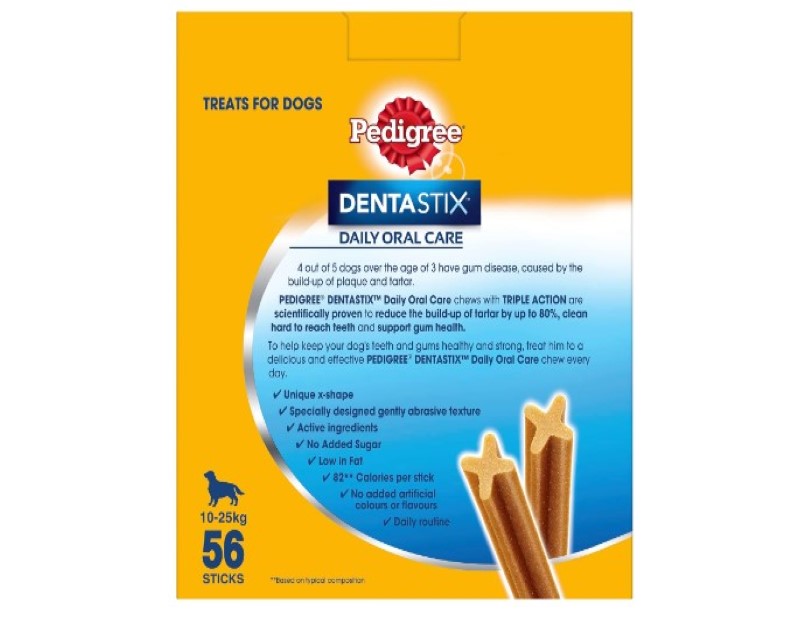 PEDIGREE DentaStix Medium Dental Dog Treats Daily Oral Care 56 Sticks Value Pack