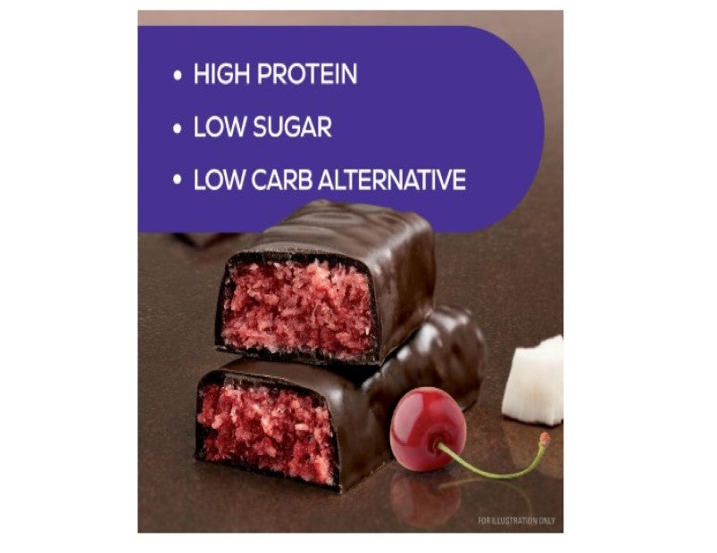 Atkins Endulge Cherry Coconut Bar, Dessert Favourite, Low Sugar, High Fibre, Keto Friendly Bar, 5 Count