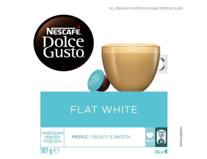 NESCAFÉ DOLCE GUSTO Flat White Coffee Capsules Box of 16 Servings