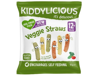 Kiddylicious Veggie Straws, 12g (Pack of 9)