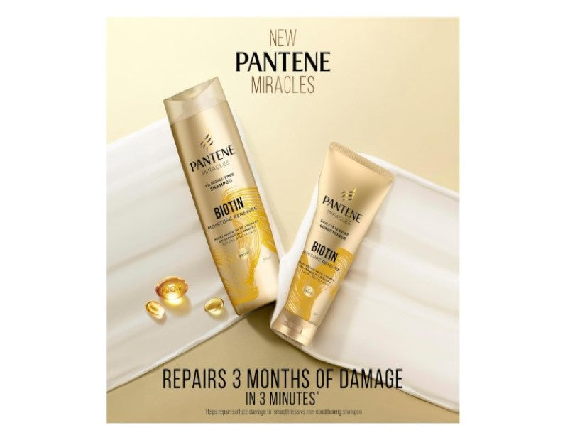 Pantene Miracles Biotin Moisture Renewal Silicone-Free Shampoo 650 ml