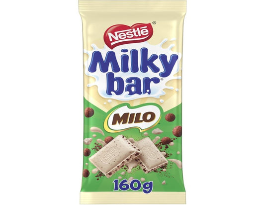 Nestle Milkybar Milo Chocolate Block 160g - 2 Pack