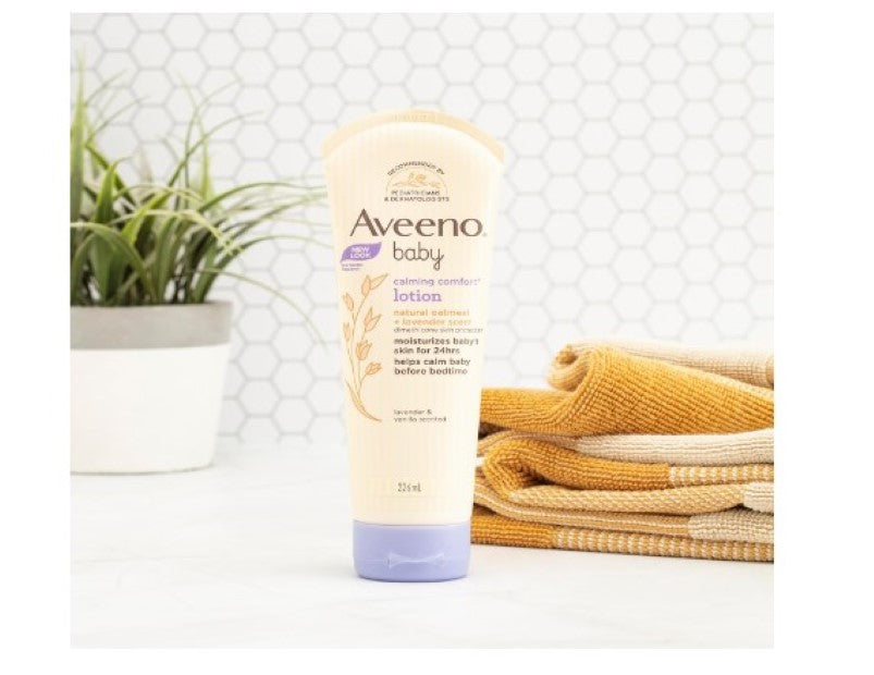 Aveeno Baby Calming Comfort Lavender and Vanilla Scented Sensitive Moisturising Lotion 226mL|  Moisturise and protect delicate dry skin