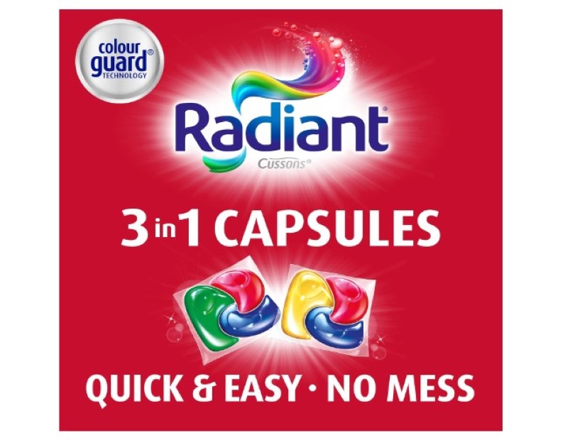 Radiant Active Clean 3 in 1 Laundry Detergent, 675 g (45 Capsules)