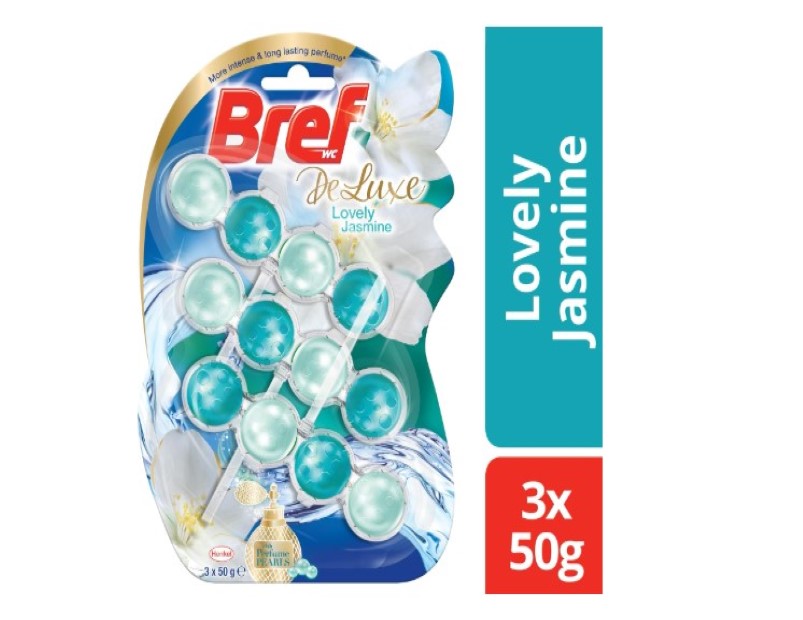 Bref Deluxe Toilet Cleaner Block Jasmine 3 Pack