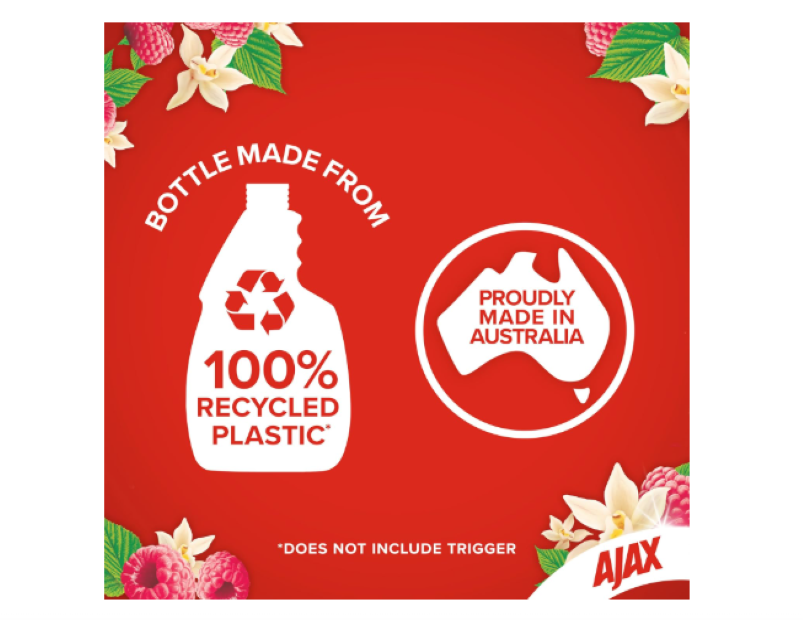 Ajax Spray n' Wipe Multi-Purpose Cleaner Trigger, 475mL, Vanilla and Berries Surface Spray, Household Grade