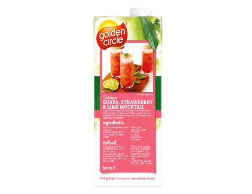 Golden Circle Guava Nectar Fruit Drink Flavoured Tetra Drink Carton No Artificial Colours, Flavours or Preservatives 1L