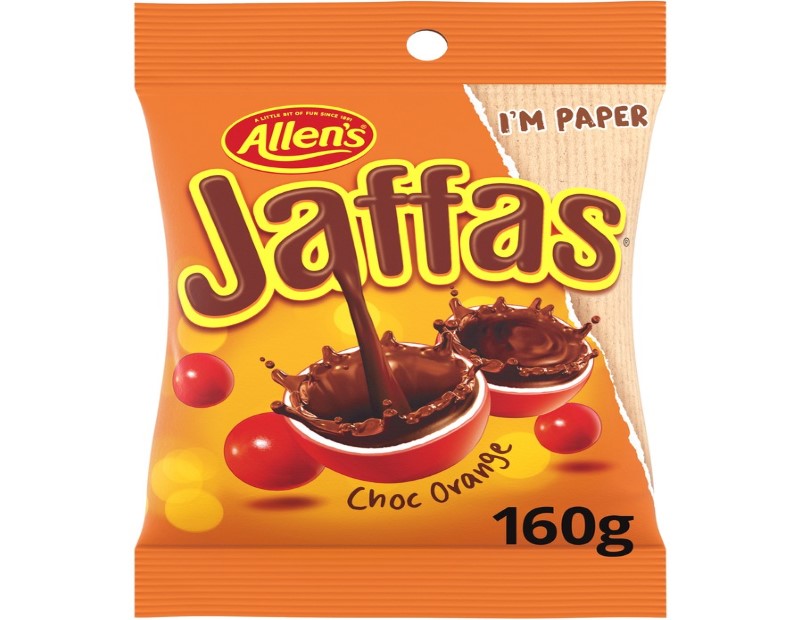 Allen's Jaffas Chocolate Orange Lolly Bag 160g - 2 Pack