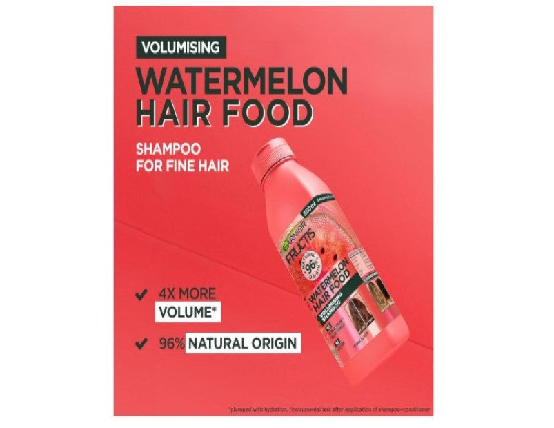 Garnier Fructis, Shampoo, Cleansing And Plumping, Hair Food Watermelon, 350ml