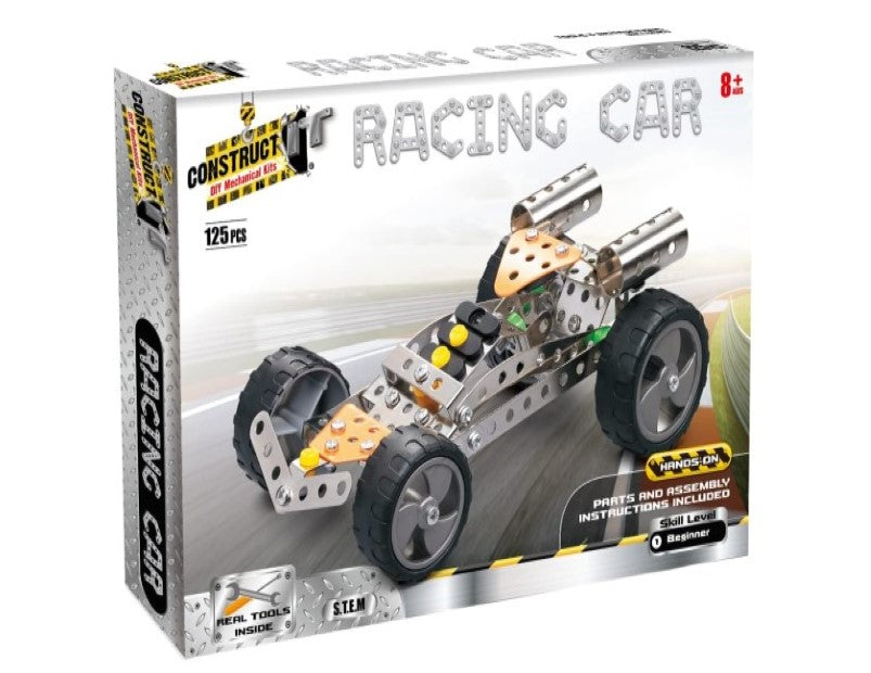 CONSTRUCT IT Racing Car, Building & Construction Set, STEM Education Toy