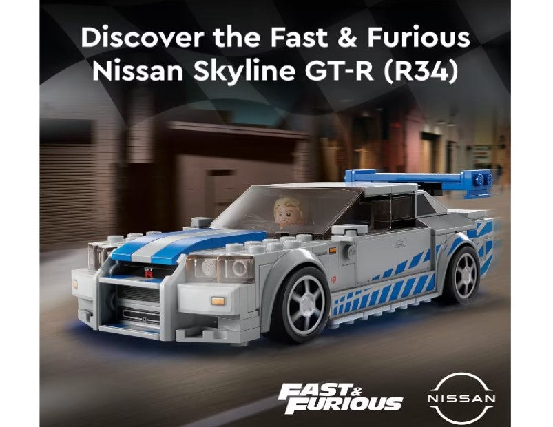 LEGO Speed Champions 2 Fast 2 Furious Nissan Skyline GT-R (R34) 76917